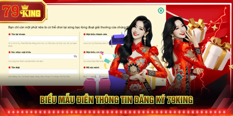Biểu mẫu điền thông tin đăng ký 79KING